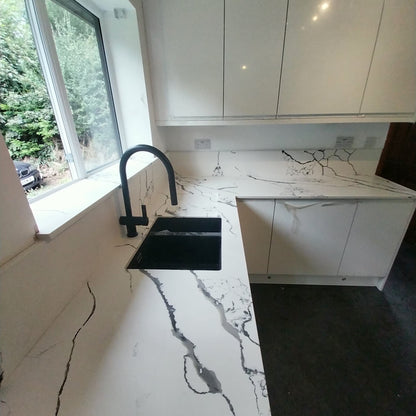 Quartz Worktop - Calacatta Sydney Black
