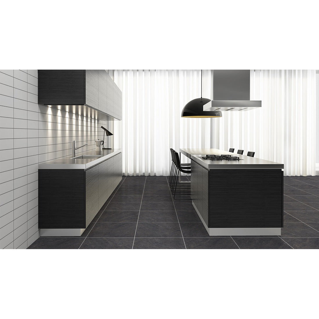 Fossil Anthracite 60x60 Polished